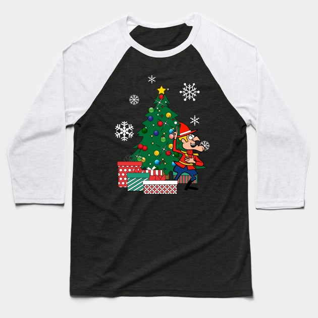 Dudley Do Right Around The Christmas Tree Baseball T-Shirt by Nova5